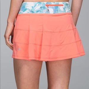 Lululemon Pace Rival skirt peach blushed
